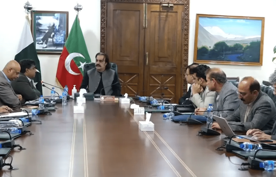 CM KP Ali Amin Gandapur chairing meeting