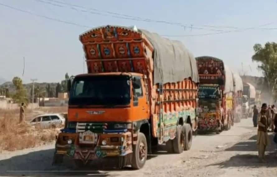 225 گاڑیوں پر مشتمل سامان کاقافلہ پاڑہ چنار پہنچ گیا،شہریوں میں خوشی کی لہر دوڑ گئی