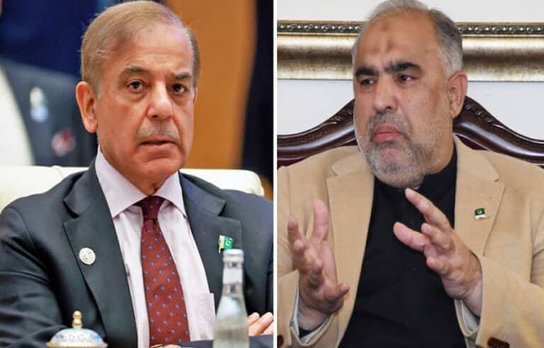 رہنما پی ٹی آئی اسد قیصر کا وزیراعظم شہباز شریف سے مستعفی ہونے کا مطالبہ