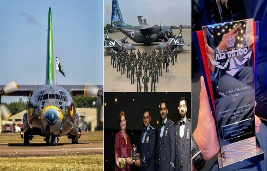 پاک فضائیہ کے طیارے رائل انٹرنیشنل ایئر ٹیٹو شو میں چھا گئے، جے ایف-17 اور سی-130 نے عالمی اعزازات سمیٹ لیے