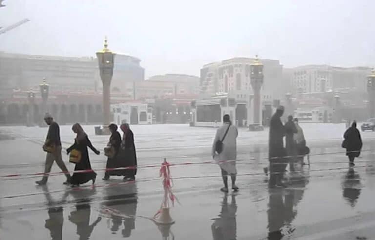 مدینہ منورہ میں موسلادھار بارش