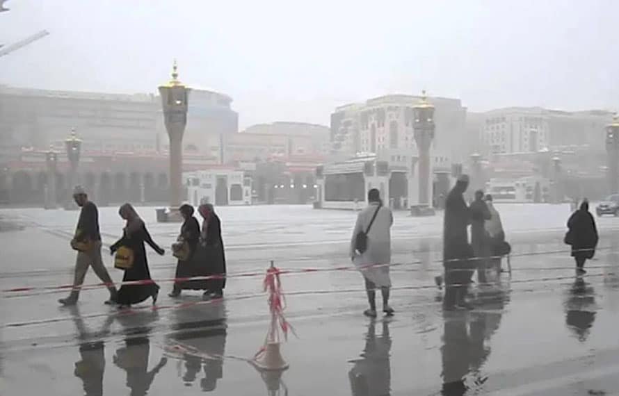 مدینہ منورہ میں موسلادھار بارش