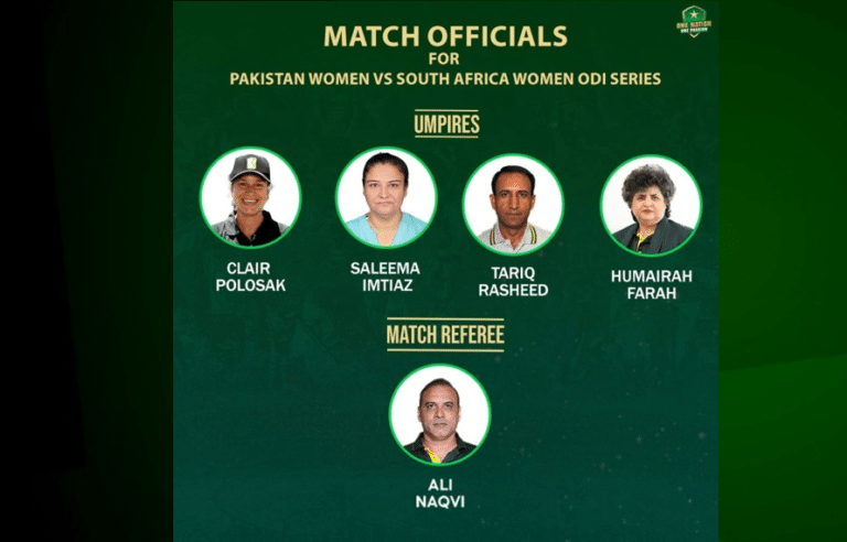 پاک افریقہ ویمنز ون ڈے سیریز کے میچ آفیشلز کا اعلان، سلیمہ امتیاز تاریخ رقم کرنے کو تیار