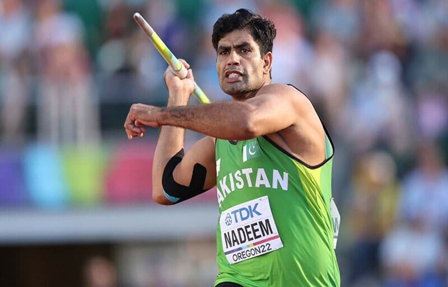 ورلڈ ایتھلیٹکس چیمپئن شپ: ارشد ندیم فائنل میں ایکشن میں، دوسری تھرو ضائع
