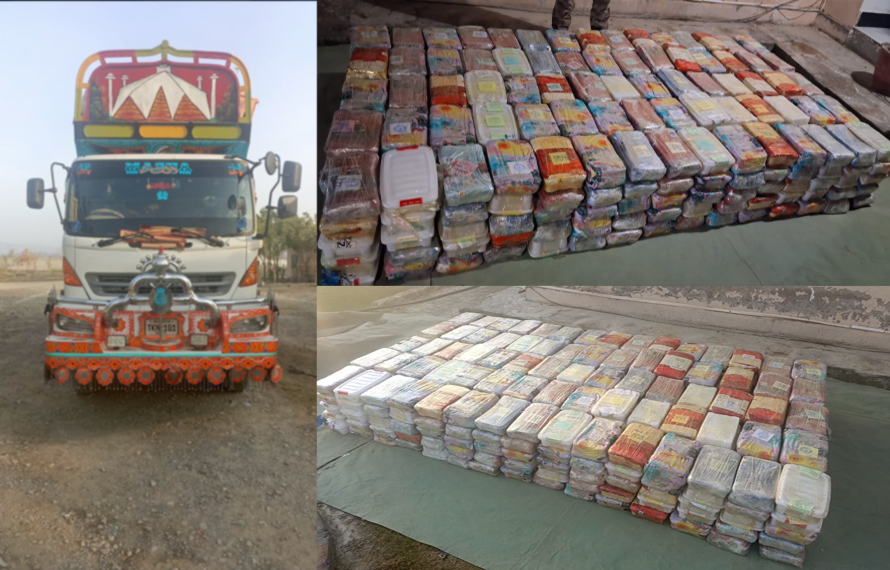 پنجگور سے تربت جانے والی گاڑی سے منشیات کی بھاری کھیپ برآمد