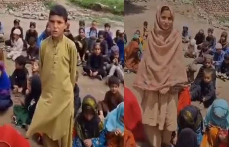 چھت نہ کتابیں، وزیراعلیٰ کے آبائی ضلع میں بچے کھلے آسمان تلے مٹی پر بیٹھ کر تعلیم حاصل کرنے پر مجبور