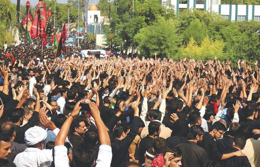 پشاور : نویں محرم الحرام کے مرکزی جلوسوں کا شیڈول جاری