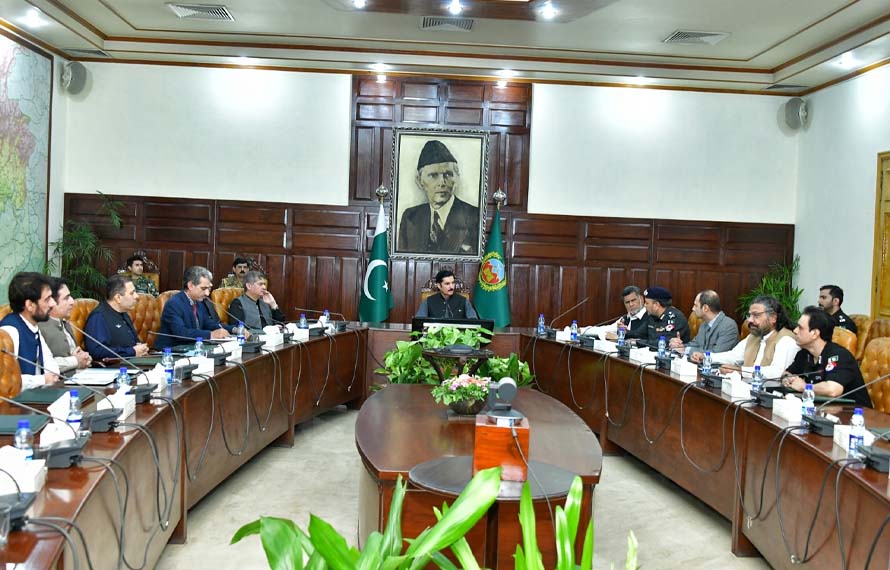 گورنر خیبر پختونخوا کی زیر صدارت سیکیورٹی بارے اعلیٰ سطحی اجلاس، اہم فیصلے