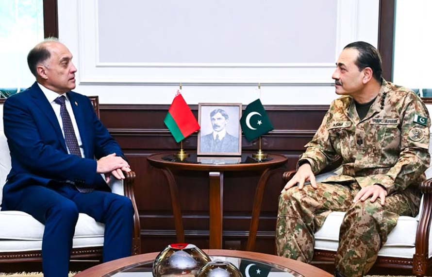 فیلڈ مارشل سیدعاصم منیر سے بیلاروس کے اعلیٰ سطح وفد کی ملاقات، علاقائی وعالمی سکیورٹی صورتحال پر تبادلہ خیال