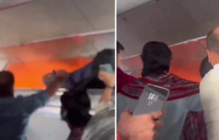 پاور بینک سے پرواز میں آگ لگ گئی، ہنگامی لینڈنگ